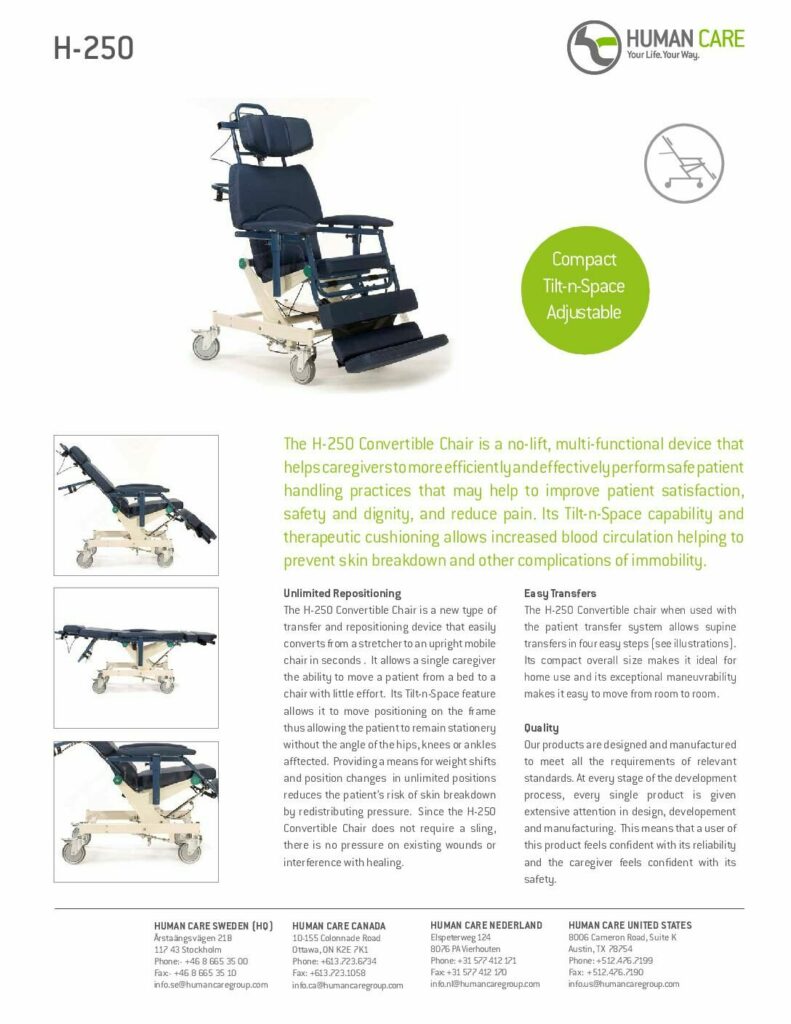 Barton H-250 Convertible Chair and Transfer System - Bellevue Healthcare